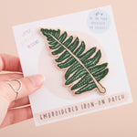 Fern Embroidered Iron-on Patch