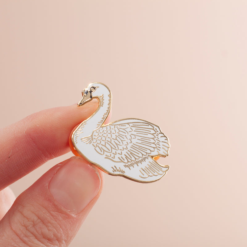 Mute Swan Enamel Pin Badge