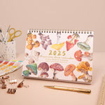 2025 British Mushrooms Illustrated Desk Calendar