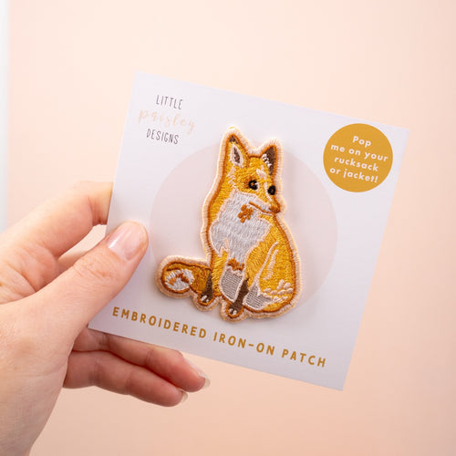 Fox Embroidered Iron-on Patch