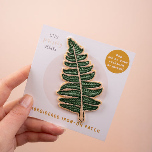 Fern Embroidered Iron-on Patch