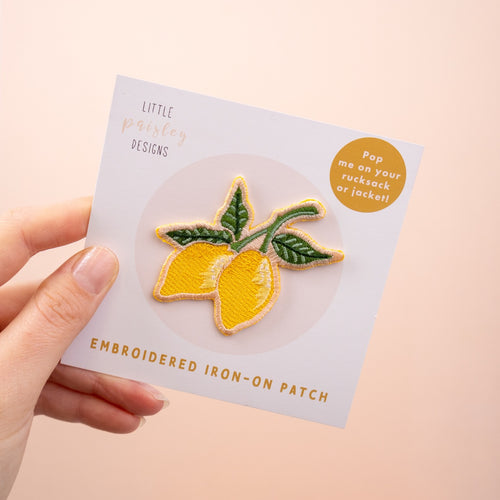 Lemons Embroidered Iron-on Patch