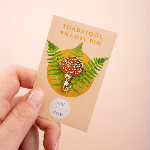 Toadstool Hard Enamel Pin Badge