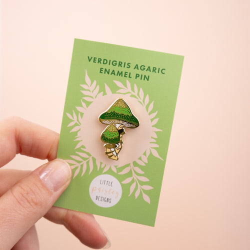Verdigris Agaric Enamel Pin Badge