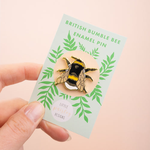 British Bee Hard Enamel Pin Badge