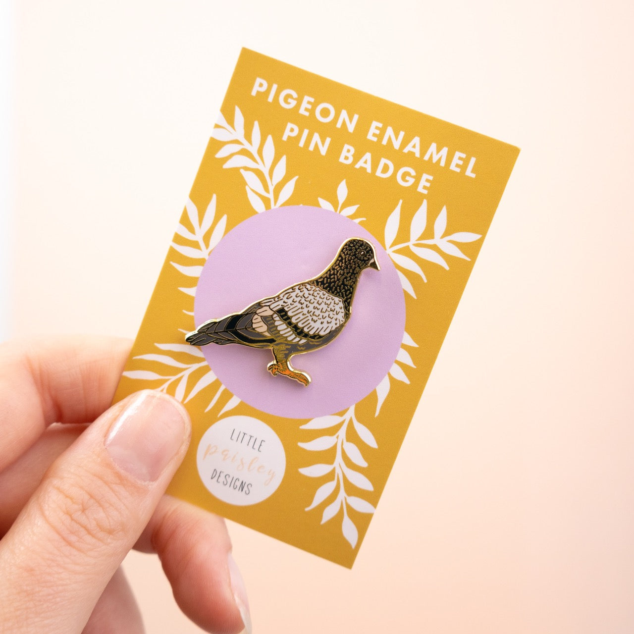 thumbnail image 2 of Handcrafted Solid Pewter Pigeon Lapel Pin Badge Made In UK 2 of 2