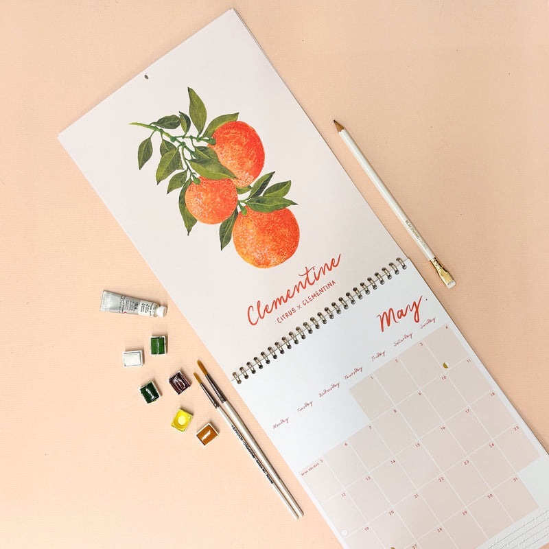 2025 Fruit Month To A Page Calendar