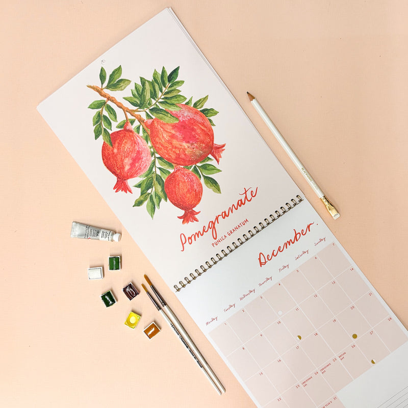 2025 Fruit Month To A Page Calendar