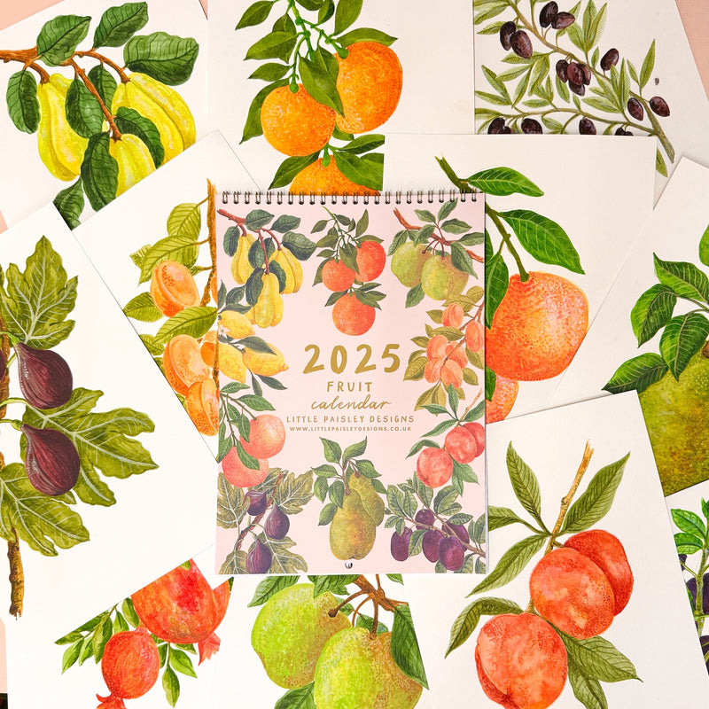 2025 Fruit Month To A Page Calendar