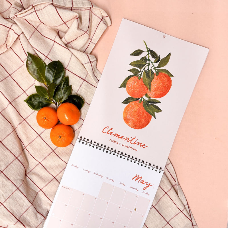 2025 Fruit Month To A Page Calendar