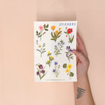 British Wildflower A5 Eco Vinyl Sticker Sheet