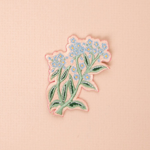 Forget Me Not Flower Embroidered Iron-on Patch