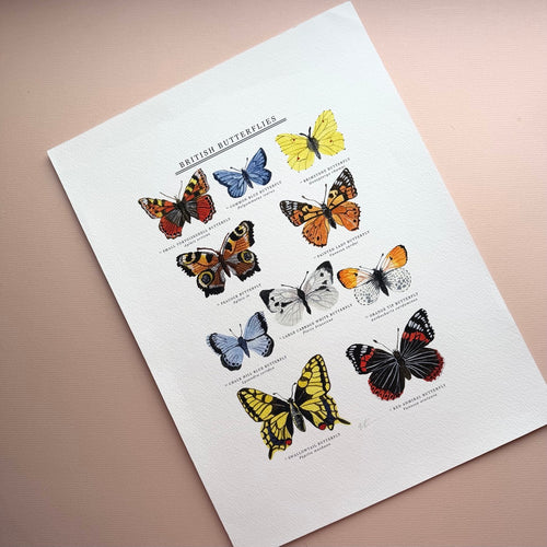 *SECOND* Super Seconds Festival - British Butterflies Giclée Print - 30 x 40 cm