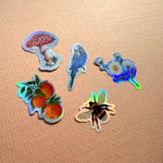 *SAMPLE* Super Seconds Festival - Pack of 5 mini vinyl stickers nature illustrations