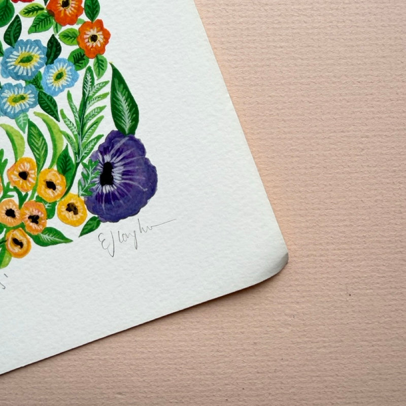 *SECOND* Super Seconds Festival - Wildflower Pattern Giclée Print - 18 x 24 cm