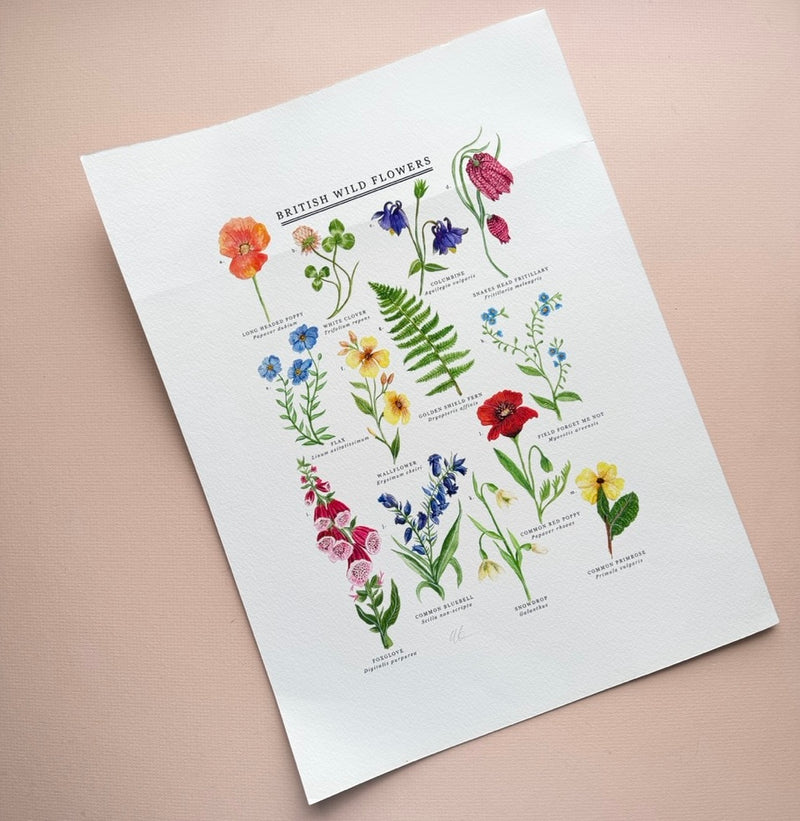 *SECOND* Super Seconds Festival - British Wild Flowers Giclée Print - 30x40cm