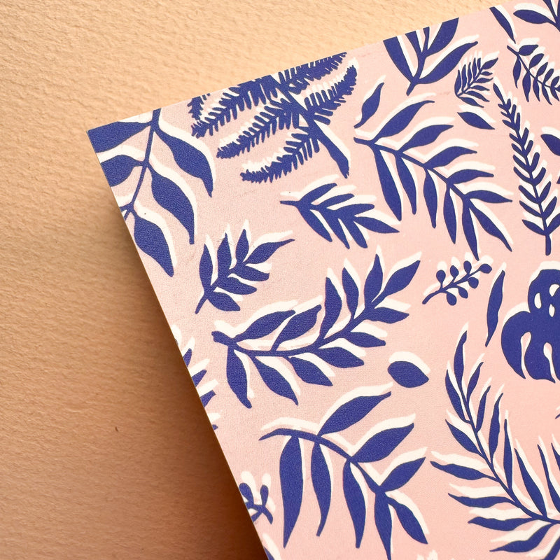 *SECOND* Super Seconds Festival - Blue Leaf Pattern Notebook - A5 100 Page Journal