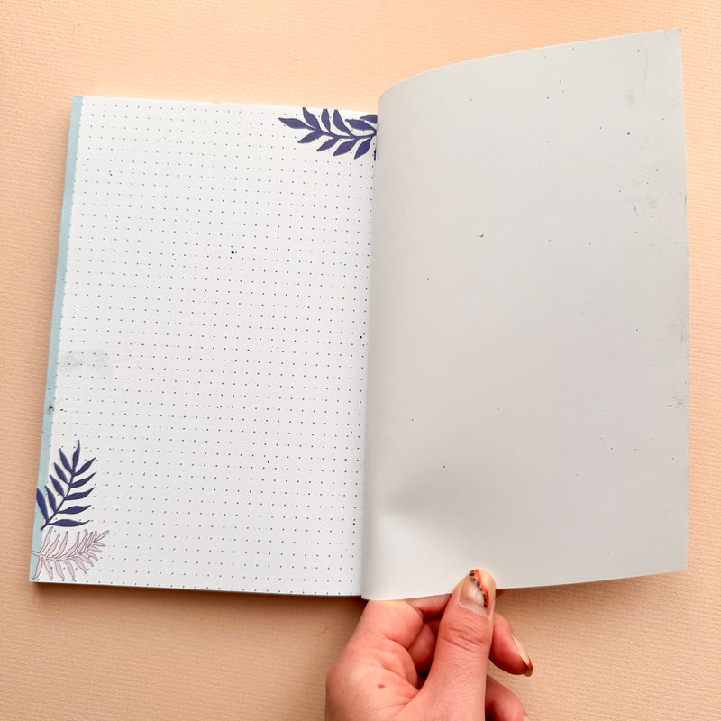 *SECOND* Super Seconds Festival - Blue Leaf Pattern Notebook - A5 100 Page Journal