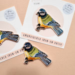 *SECOND* Super Seconds Festival -Bluetit Bird Embroidered Iron-on Patch