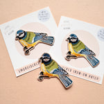 *SECOND* Super Seconds Festival -Bluetit Bird Embroidered Iron-on Patch