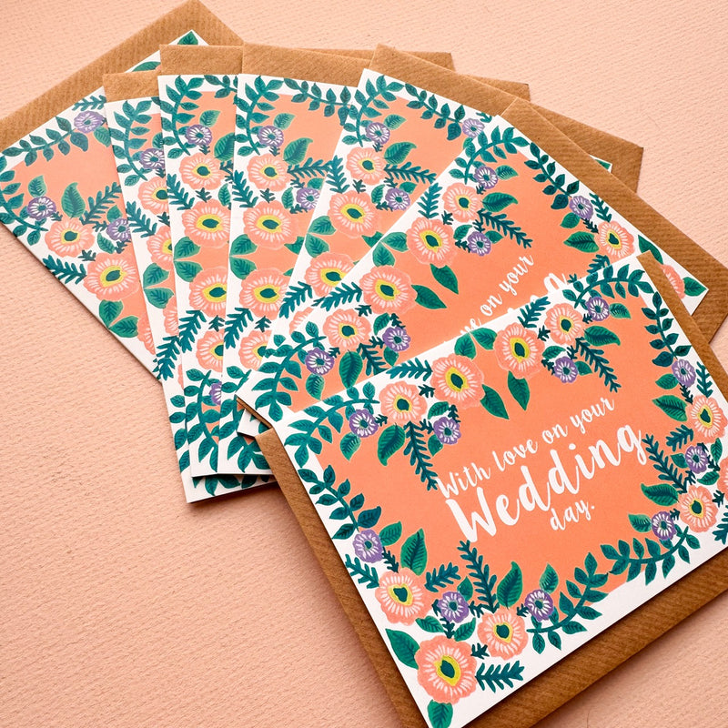 *SECOND* Super Seconds Festival -Folky Floral Wedding Day A6 Card