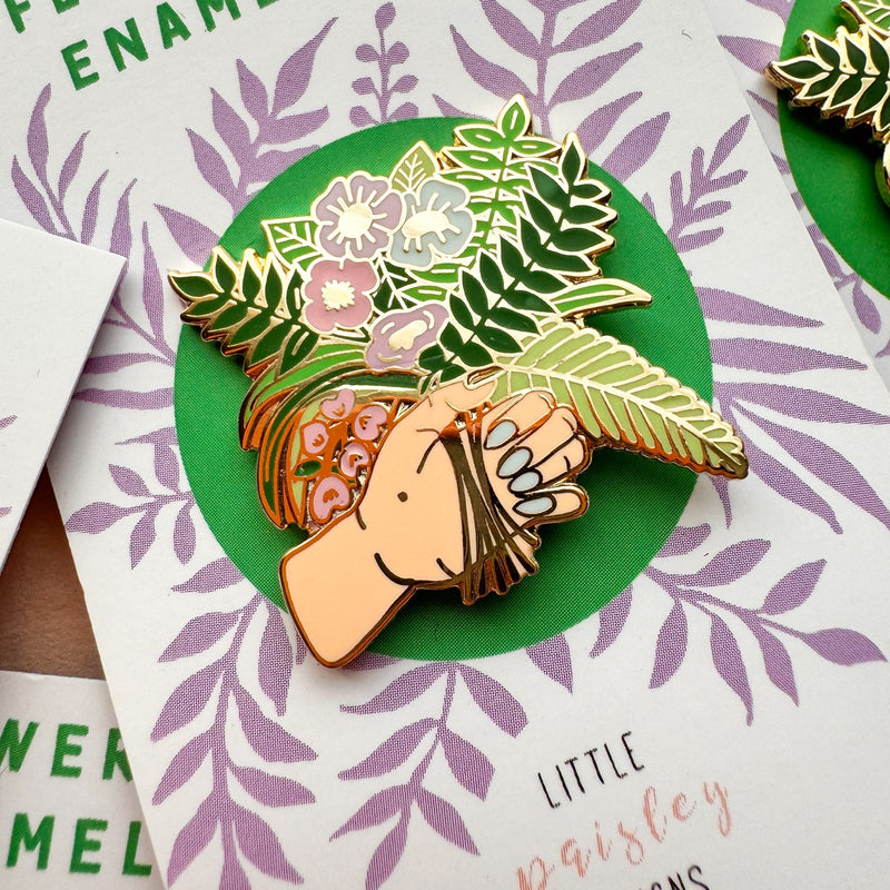 *SECOND* Super Seconds Festival - Flower Posy Hard Enamel Pin Badge