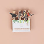 *SALE* Super Seconds Festival -Handmade British Bird Fridge Magnet Pegs - Pack of 4