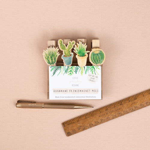 *SALE* Super Seconds Festival -Cacti & Succulents Fridge Magnet Pegs