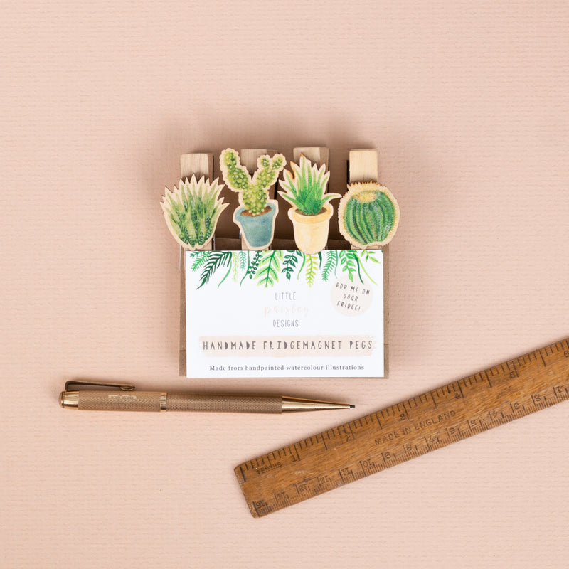 *SALE* Super Seconds Festival -Cacti & Succulents Fridge Magnet Pegs