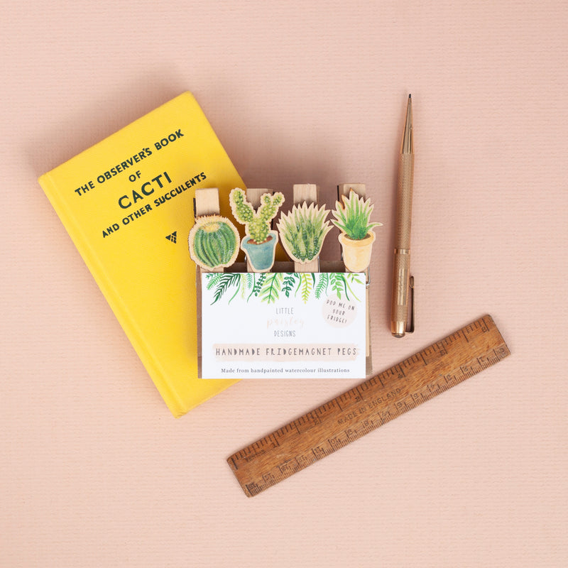 *SALE* Super Seconds Festival -Cacti & Succulents Fridge Magnet Pegs