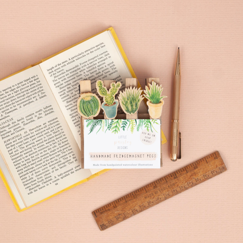 *SALE* Super Seconds Festival -Cacti & Succulents Fridge Magnet Pegs