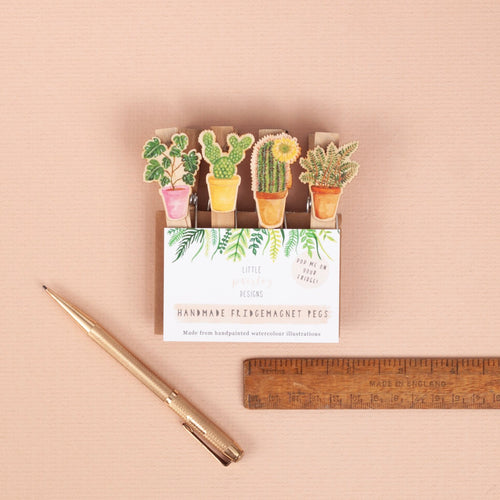 *SALE* Super Seconds Festival - Potted Plant Fridge Magnet Pegs - Pack of 4