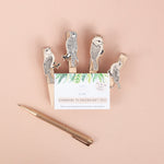 *SALE* Super Seconds Festival -  Black & White Bird Fridge Magnet Pegs - Pack of 4