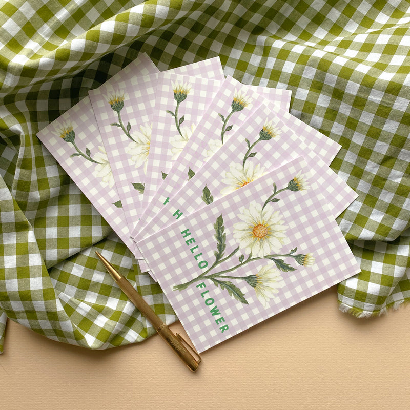 *SALE* Super Seconds Festival - Hello Flower Daisy A6 Postcard
