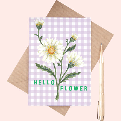 *SALE* Super Seconds Festival - Hello Flower Daisy A6 Postcard