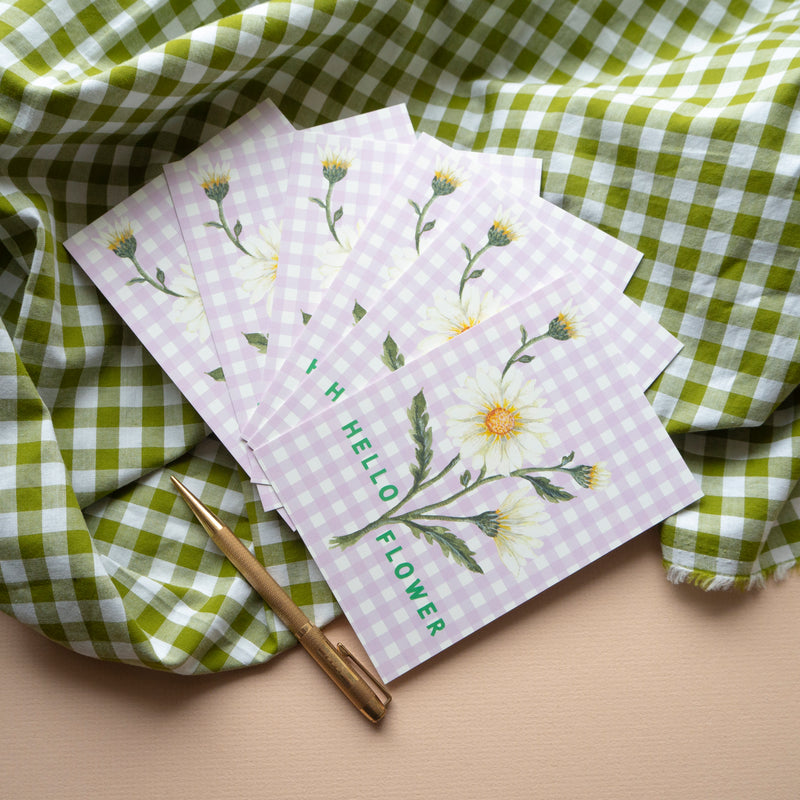 *SALE* Super Seconds Festival - Hello Flower Daisy A6 Postcard