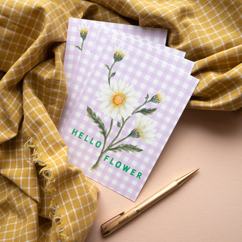 *SALE* Super Seconds Festival - Hello Flower Daisy A6 Postcard