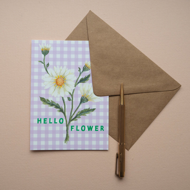*SALE* Super Seconds Festival - Hello Flower Daisy A6 Postcard