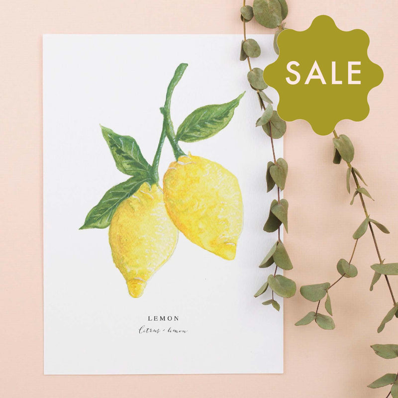 *SALE* Super Seconds Festival - Lemons Illustrated Digital Print - A4