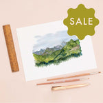 *SALE* Super Seconds Festival - Alpine Mountain Scene Illustration Giclée Print - 18 x 24 cm