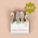 *SALE* Super Seconds Festival -  Black & White Bird Fridge Magnet Pegs - Pack of 4