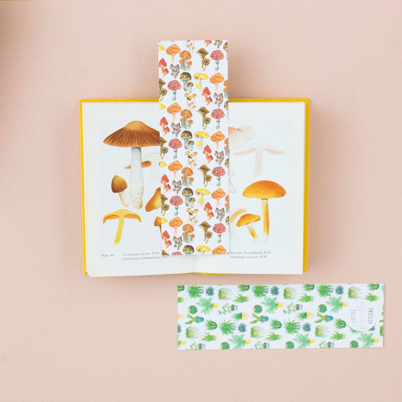 *SALE* Super Seconds Festival - Mushrooms & Houseplants Print Reversible Bookmark