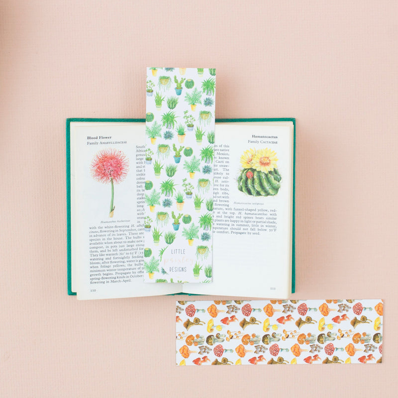 *SALE* Super Seconds Festival - Mushrooms & Houseplants Print Reversible Bookmark