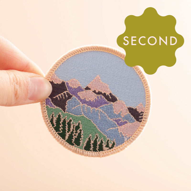 *SECOND* Super Seconds Festival - Mountain Embroidered Iron-on Patch