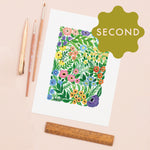 *SECOND* Super Seconds Festival - Wildflower Pattern Giclée Print - 18 x 24 cm