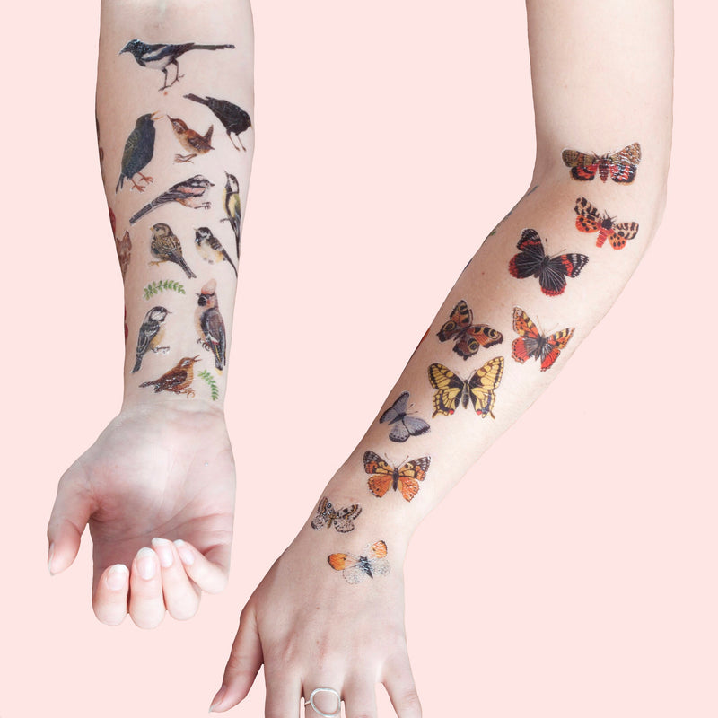 Butterfly & Moth Temporary Tattoos Set