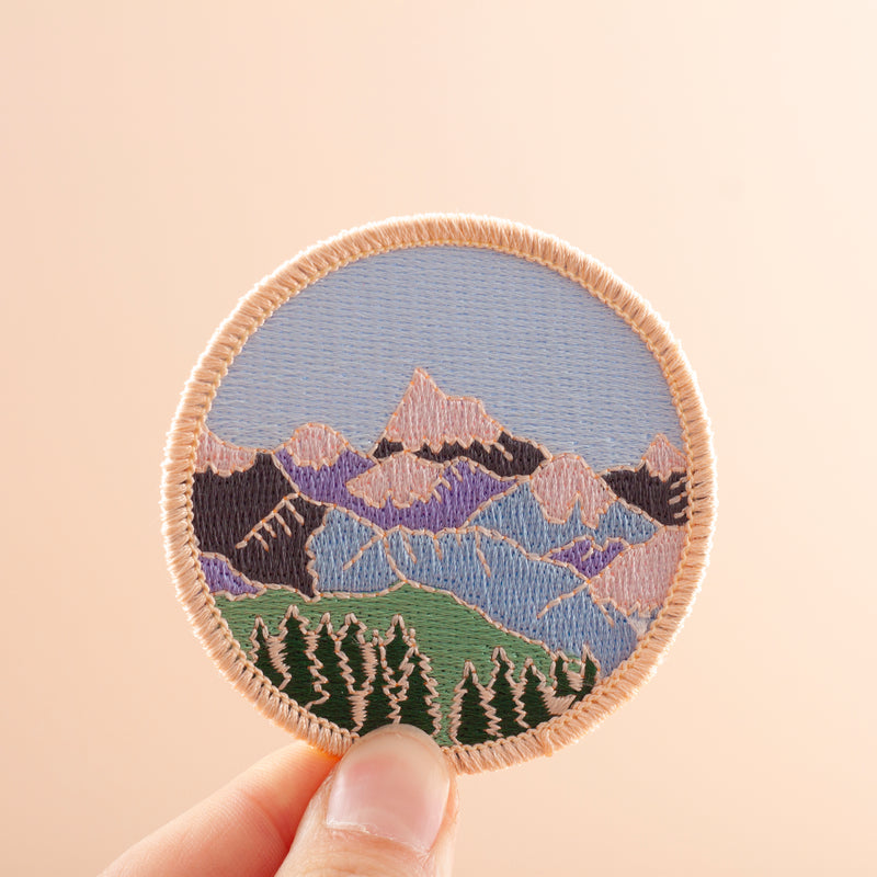 Mountain Embroidered Iron-on Patch