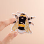 British Bee Embroidered Iron-on Patch