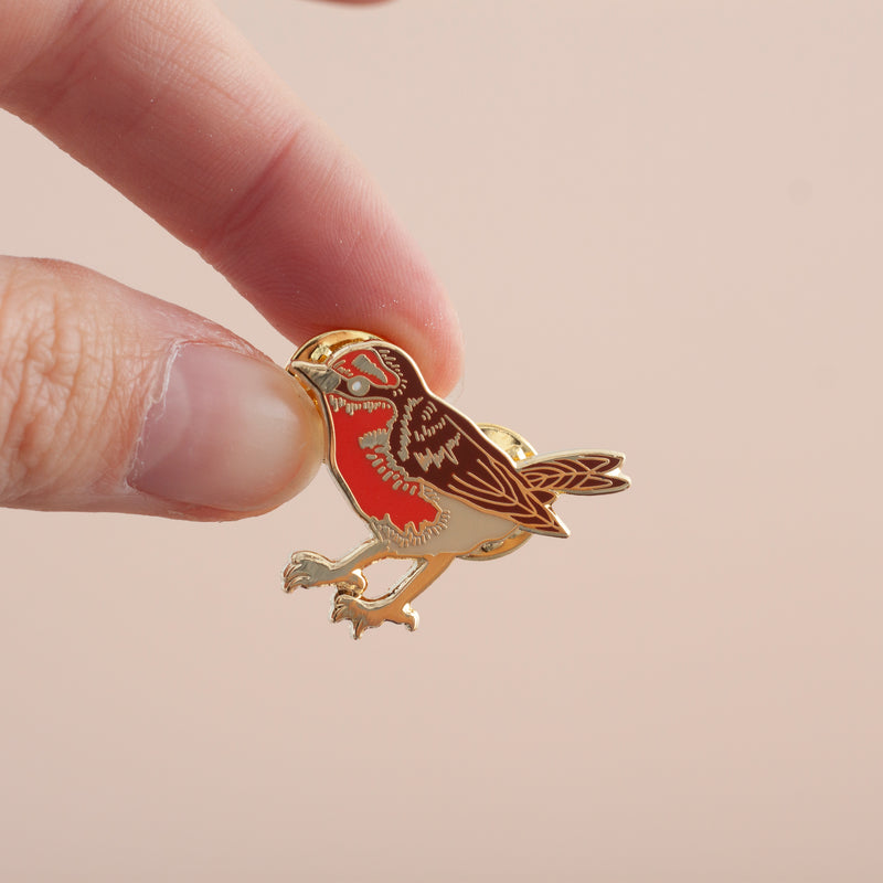 Robin Bird Hard Enamel Pin Badge