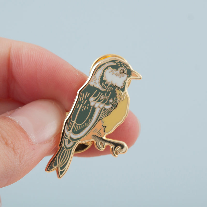 British Garden Bird Hard Enamel Pin Badge